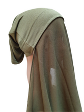 Load image into Gallery viewer, Instant Chiffon Hijab Scarf With Inner Cap One Piece for Ladies Girls Women - World of Shawls