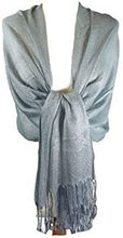 Load image into Gallery viewer, World of Shawls Wedding Party Occasion Self Glitter Shawl Scarf Wrap Hijab - World of Scarfs