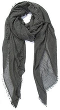 Load image into Gallery viewer, World of Shawls Chic Ladies Cotton Blend Crinkle Distressed Effect Scarf with Fringed Edges - World of Scarfs