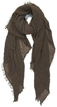 Load image into Gallery viewer, World of Shawls Chic Ladies Cotton Blend Crinkle Distressed Effect Scarf with Fringed Edges - World of Scarfs
