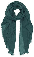 Load image into Gallery viewer, World of Shawls Chic Ladies Cotton Blend Crinkle Distressed Effect Scarf with Fringed Edges - World of Scarfs
