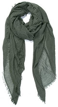 Load image into Gallery viewer, World of Shawls Chic Ladies Cotton Blend Crinkle Distressed Effect Scarf with Fringed Edges - World of Scarfs