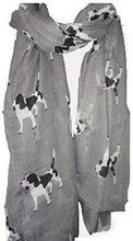 Load image into Gallery viewer, New ladies Puppy Dog Print Scarf Springer Spaniel Dog Scarf Lovely Soft Print Fashion Scarf Wrap Shawl Maxi Sarong - World of Scarfs