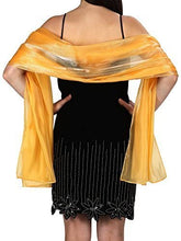 Load image into Gallery viewer, World of Shawls Silky Iridescent Scarf Wrap Stole Shawl For Wedding Bridal Bridesmaids Evening Wear Prom & Parties - World of Scarfs