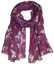 Load image into Gallery viewer, World of Shawls New Butterfly Print Ladies Celebrity Style Scarves Maxi, Scarf, Wrap, Sarong, shawls - World of Scarfs