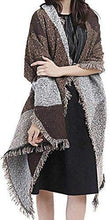 Load image into Gallery viewer, Women Large Oversized Scarf Pashmina Wrap Poncho Thick Style Scarf Patchwork Cape Shawl - World of Scarfs