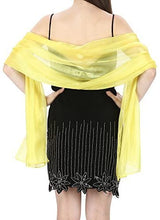 Load image into Gallery viewer, World of Shawls Silky Iridescent Scarf Wrap Stole Shawl For Wedding Bridal Bridesmaids Evening Wear Prom & Parties - World of Scarfs