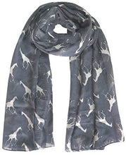 Load image into Gallery viewer, Giraffe Animal Print Women's Scarf Shawl Wrap By World of Scarfs - World of Scarfs