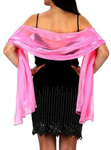 Load image into Gallery viewer, World of Shawls Silky Iridescent Scarf Wrap Stole Shawl For Wedding Bridal Bridesmaids Evening Wear Prom & Parties - World of Scarfs