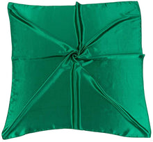 Load image into Gallery viewer, World of Shawls Satin Silk Square Plain Nautical Head Neck Scarf Wrap Large 90 cm X 90 cm - World of Scarfs