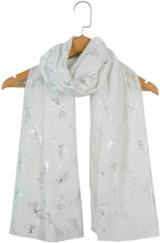 Load image into Gallery viewer, World of Shawls Glitter Dragonfly Large Scarf For Ladies Womens Shawl Scarf Wrap Soft Scarves - World of Scarfs