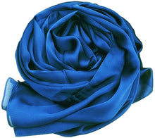 Load image into Gallery viewer, World of Shawls Elegant Large 100% SILK SATIN Shawl / Scarf / Wrap Wedding, Bridal, Bridesmaid, Cover Up - World of Scarfs