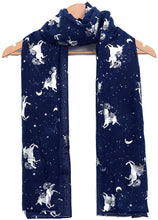 Load image into Gallery viewer, World of Shawls New Celebrity Style Design Glitter Unicorn Scarf Wraps Shawl Soft Scarves Ideal Gift - World of Scarfs