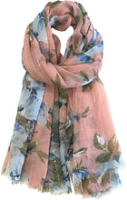 Load image into Gallery viewer, World of Shawls Eye-Catching Floral Scarf for Women Ladies with Delicate Sequin Insets - World of Scarfs