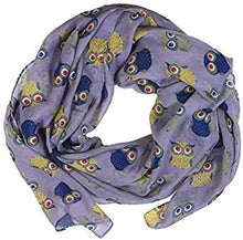 Load image into Gallery viewer, World of Shawls UK Seller!!! New Ladies Women's Owl on Branch Print Scarf Scarves Maxi Wrap Sarong shawl - World of Scarfs