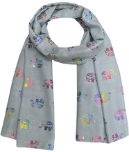 Load image into Gallery viewer, World of Shawls Metallic Rose Gold Beautiful Thai Elephant Print Women Scarf Shawl Scarves Wrap Beach Cover Gift - World of Scarfs