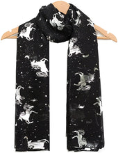 Load image into Gallery viewer, World of Shawls New Celebrity Style Design Glitter Unicorn Scarf Wraps Shawl Soft Scarves Ideal Gift - World of Scarfs