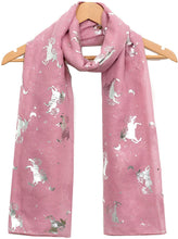Load image into Gallery viewer, World of Shawls New Celebrity Style Design Glitter Unicorn Scarf Wraps Shawl Soft Scarves Ideal Gift - World of Scarfs