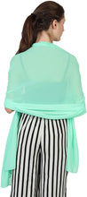 Load image into Gallery viewer, World of Scarfs Chiffon Scarves Shawls Wraps for Wedding Party Special Occasions Big Size 90 x 190 Cms - World of Scarfs
