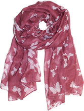 Load image into Gallery viewer, World of Shawls New Butterfly Print Ladies Celebrity Style Scarves Maxi, Scarf, Wrap, Sarong, shawls - World of Scarfs