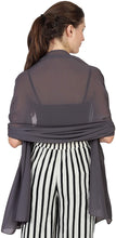 Load image into Gallery viewer, World of Scarfs Chiffon Scarves Shawls Wraps for Wedding Party Special Occasions Big Size 90 x 190 Cms - World of Scarfs
