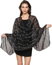 Load image into Gallery viewer, World of Shawls Music Print, Musical Note Printed Scarves, Large Size Fashion Scarf Wrap Sarong Shawl Fantastic Gift - World of Scarfs