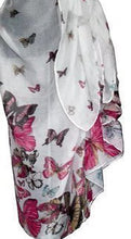 Load image into Gallery viewer, World of Shawls New Butterfly Print Ladies Celebrity Style Scarves Maxi, Scarf, Wrap, Sarong, shawls - World of Scarfs