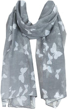 Load image into Gallery viewer, World of Shawls New Butterfly Print Ladies Celebrity Style Scarves Maxi, Scarf, Wrap, Sarong, shawls - World of Scarfs