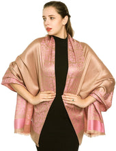 Load image into Gallery viewer, World of Shawls Reversible/Two Sided Print Self Embossed Pashmina Feel Wrap Scarf Stole Scarves Shawl - World of Scarfs