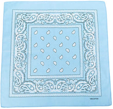 Load image into Gallery viewer, World of Shawls Cotton Paisley Bandanas Headband Scarf Print, Fashion Hair Accessory, Sports, Multifunctional - World of Scarfs