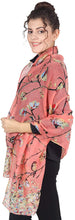 Load image into Gallery viewer, World of Shawls Winter Christmas Robin Bird Print Girls Lady Women Colorful Long Cute Scarf Wraps Shawl Soft Scarves Maxi - World of Scarfs