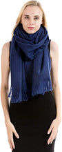 Load image into Gallery viewer, Exclusive Winter Shawl Scarf Wrap 100% Virgin Wool Cashmere Feel for Women Men Unisex 18 Colours NEW - World of Scarfs
