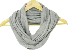 Load image into Gallery viewer, Wrap & Go Trendy Unisex Ladies Women's Men's Jersey Cotton Solid Infinity Circle Tube Loop Snood Scarf by World of Shawls - World of Scarfs