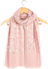 Load image into Gallery viewer, World of Shawls UK Seller!!! New Butterfly Glitter/Foil Ladies Celebrity Style Long Scarves Maxi Scarf, Stole, Wrap, Sarong, shawls - World of Scarfs