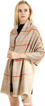 Load image into Gallery viewer, NEW Classic Reversible Plaid Tartan Look Shawl Wrap Blanket Scarf for Women - Warm Soft Cosy UNISEX - World of Scarfs