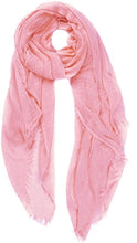Load image into Gallery viewer, World of Shawls Chic Ladies Cotton Blend Crinkle Distressed Effect Scarf with Fringed Edges - World of Scarfs