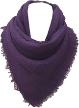 Load image into Gallery viewer, World of Shawls Chic Ladies Cotton Blend Crinkle Distressed Effect Scarf with Fringed Edges - World of Scarfs