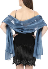 Load image into Gallery viewer, World of Shawls Silky Iridescent Scarf Wrap Stole Shawl For Wedding Bridal Bridesmaids Evening Wear Prom & Parties - World of Scarfs