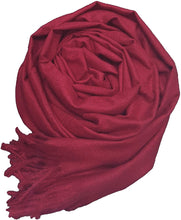 Load image into Gallery viewer, Exclusive Winter Shawl Scarf Wrap 100% Virgin Wool Cashmere Feel for Women Men Unisex 18 Colours NEW - World of Scarfs