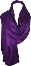Load image into Gallery viewer, World of Shawls Luxuriously Smooth and Silky Large SATIN Shawl/Scarf/Wrap/Throw Wedding, Bridal, Bridesmaid, Cover Up - World of Scarfs