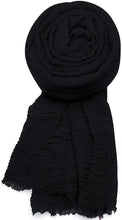 Load image into Gallery viewer, World of Shawls Chic Ladies Cotton Blend Crinkle Distressed Effect Scarf with Fringed Edges - World of Scarfs