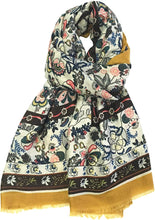 Load image into Gallery viewer, Classy Picturesque Fully Floral Printed Scarf for Women Ladies Shawl Wrap Stole by World of Shawls - World of Scarfs