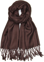 Load image into Gallery viewer, World of Shawls Handcrafted Soft Pashmina Shawl Wrap Scarf in Solid Colors High Quality 100% Viscose - World of Scarfs
