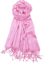 Load image into Gallery viewer, World of Shawls Handcrafted Soft Pashmina Shawl Wrap Scarf in Solid Colors High Quality 100% Viscose - World of Scarfs