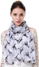 Load image into Gallery viewer, Giraffe Animal Print Women's Scarf Shawl Wrap By World of Scarfs - World of Scarfs