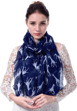 Load image into Gallery viewer, Giraffe Animal Print Women's Scarf Shawl Wrap By World of Scarfs - World of Scarfs