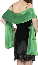 Load image into Gallery viewer, World of Shawls Silky Iridescent Scarf Wrap Stole Shawl For Wedding Bridal Bridesmaids Evening Wear Prom & Parties - World of Scarfs