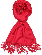 Load image into Gallery viewer, World of Shawls Handcrafted Soft Pashmina Shawl Wrap Scarf in Solid Colors High Quality 100% Viscose - World of Scarfs