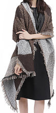 Load image into Gallery viewer, Women Large Oversized Scarf Pashmina Wrap Poncho Thick Style Scarf Patchwork Cape Shawl - World of Scarfs