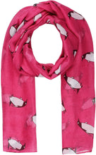 Load image into Gallery viewer, Unusual Cute Penguin Print Scarf Lightweight Women Large Size - World of Scarfs